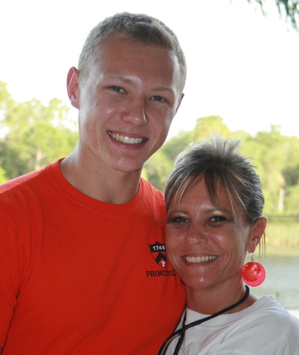 My mom and me at my high school graduation party