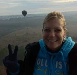 Sheri Rosser on hot air balloon