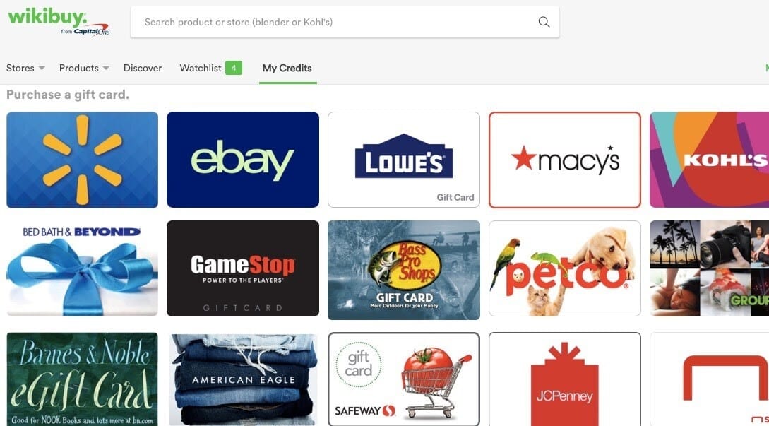 Wikibuy credits