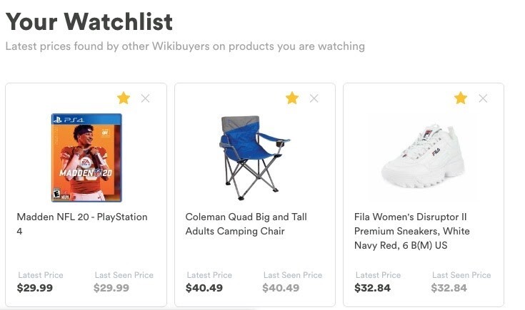 Wikibuy credits