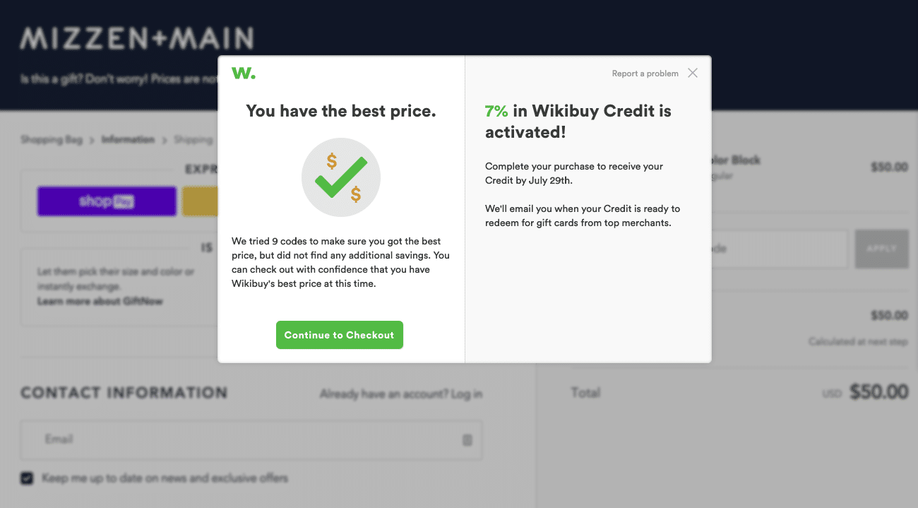 Wikibuy credits