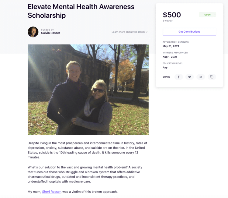 The elevate women in technology scholarship