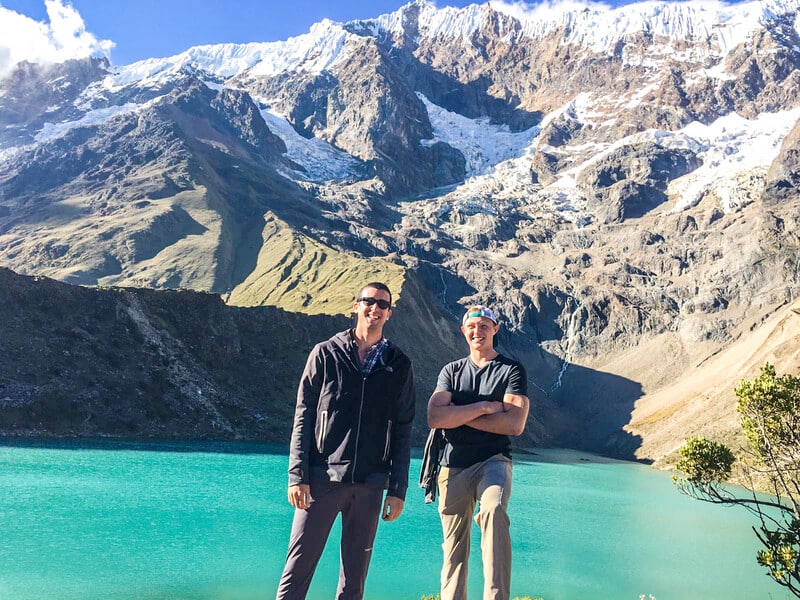 Dror and Calvin on a trek through the Andes in Peru